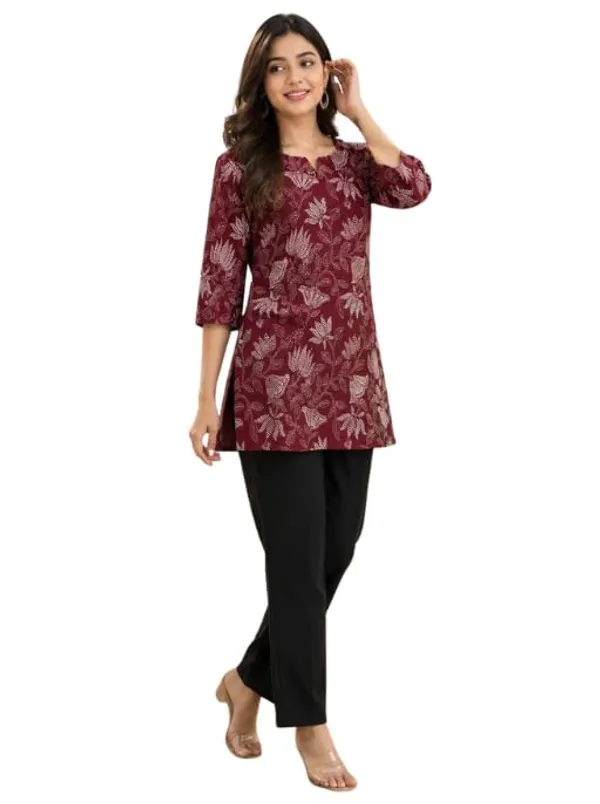 Jd_Enterprise_Pushpa_Women_S_Cotton_Printed_Tunic_3_4_Sleeves_Round_Neck_Soft_Breathable_Casual_Long_Top_For_Women_Regular_Fit