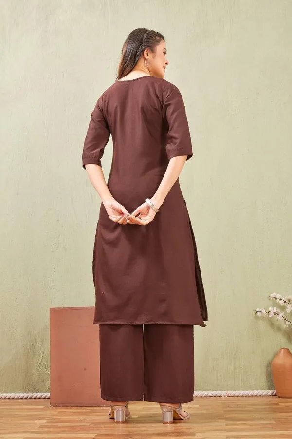 Jd_Enterprise_Women_S_Cotton_Embroidery_Work_Kurti_With_Palazzo_Set_Fully_Stitched_3_4_Sleeves_Round_Neckregular_Fit_Ethnic_Wear_For_Women_Casual_In_Alpha_2xl_Naliyeli_Brown