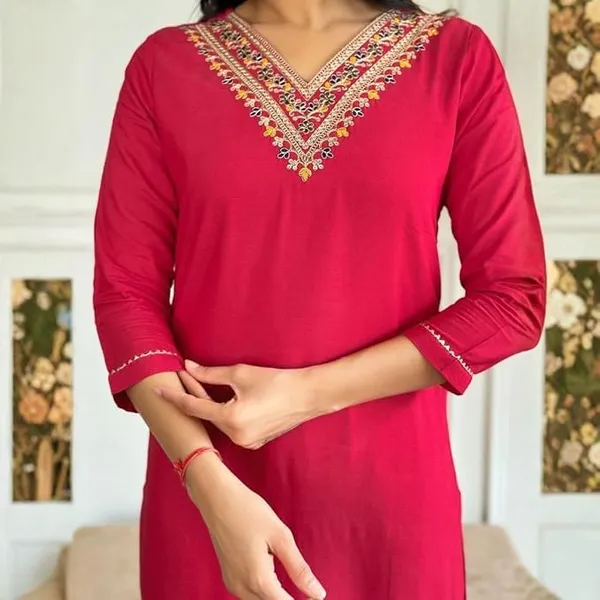 Women_S_Rayon_Slub_Kurta_Pant_Dupatta_Set_3_Piece_Ethnic_Suit_With_Chanderi_Digital_Print_Dupatta_V_Neck_3_4_Sleeve_Kurta_Set_For_Women