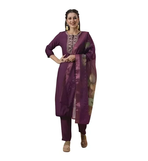Women_S_Magic_Cotton_Kurta_Pant_Dupatta_Set_3_Piece_Ethnic_Suit_With_Chanderi_Digital_Print_Dupatta_Round_Neck_3_4_Sleeve_Kurta_Set_For_Women