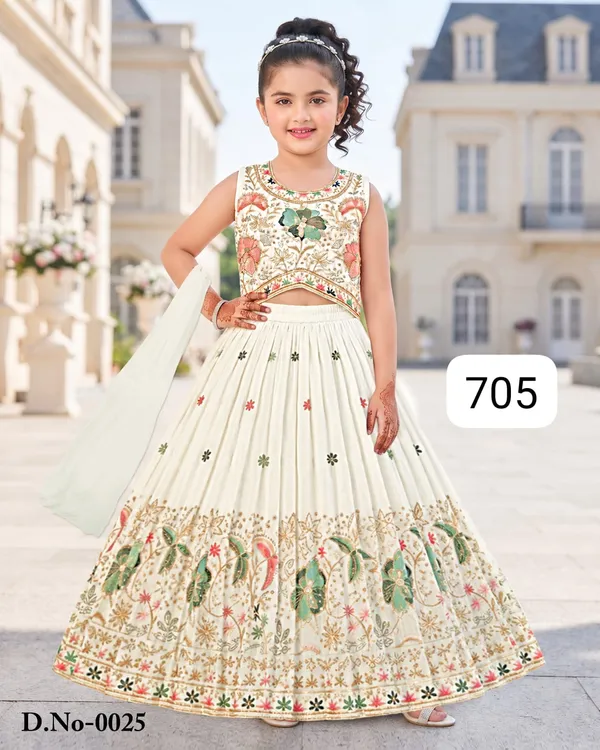 Cream_Floral_Lehenga_Choli_for_Girls