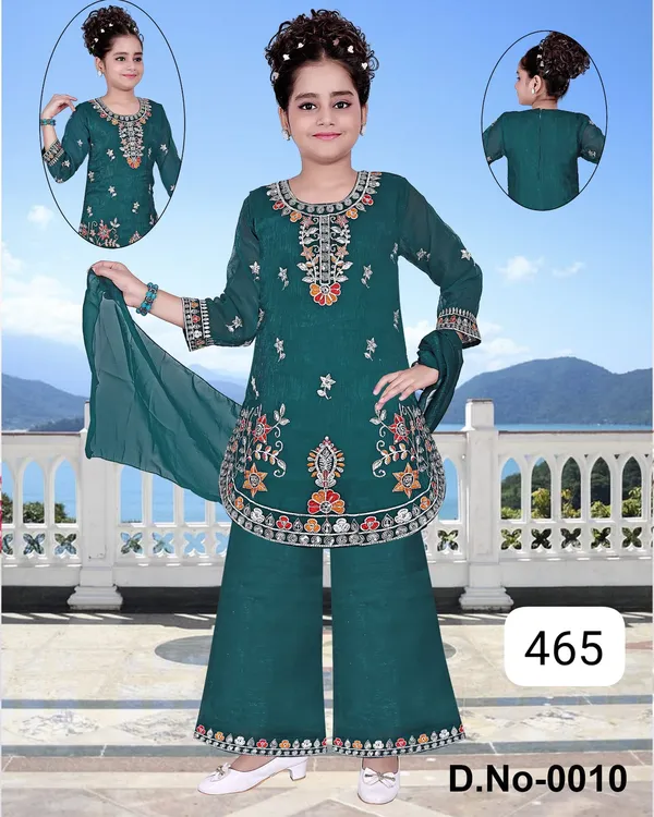 Teal_Embroidered_Kurta_Palazzo_Set_With_Dupatta_for_Girls