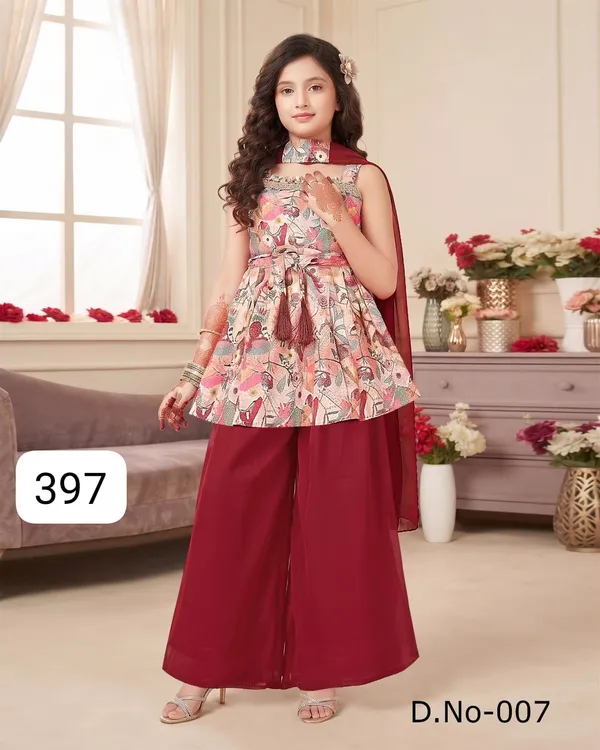 Pink_Printed_Ethnic_Kurta_Set_for_Girls