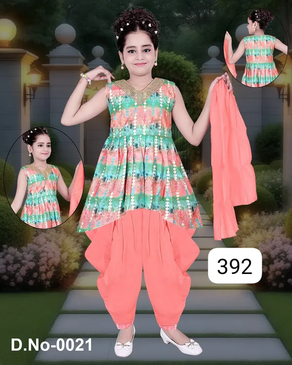 Multicolor_Printed_Kurta_Set_for_Girls