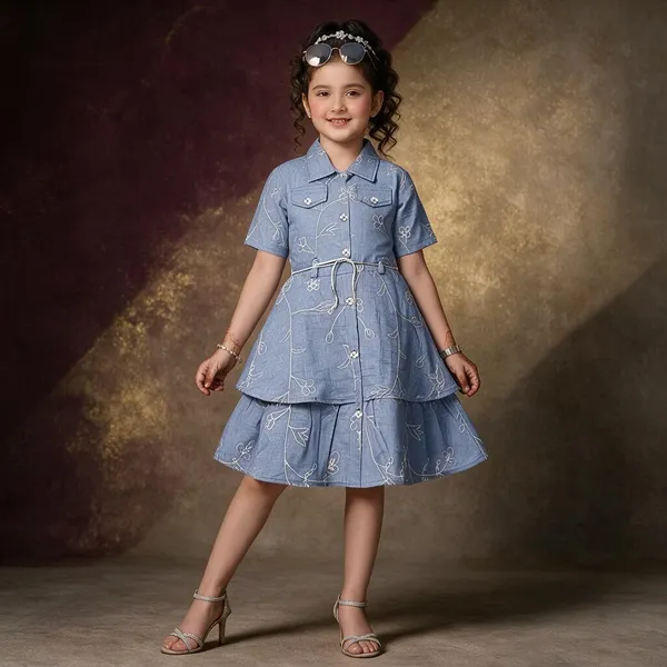 Blue_Printed_Fit_And_Flare_Dress_For_Girls