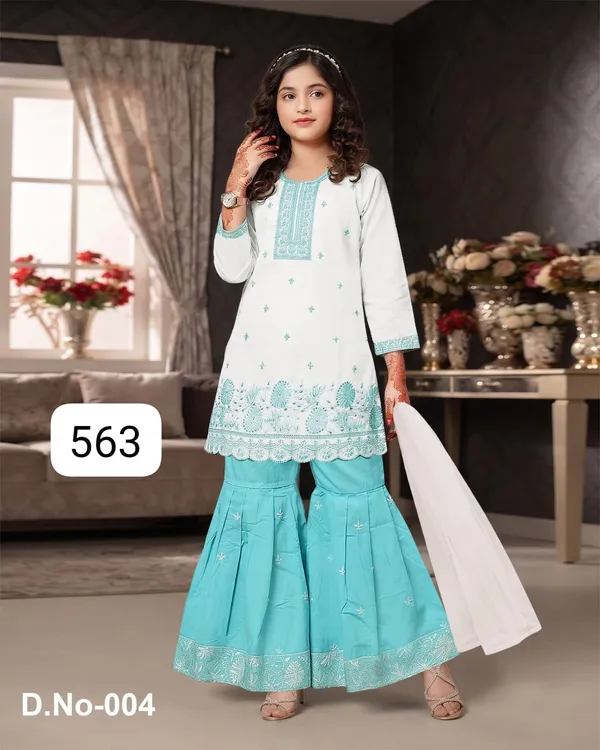 White_Embroidered_Kurta_Sharara_Set_for_Girls