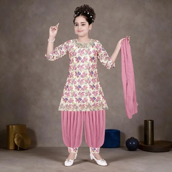 Multicolor_Printed_Kurta_Set_For_Women_And_Girls