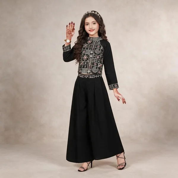 Black_Embroidered_Anarkali_Dress_For_Women_And_Girls