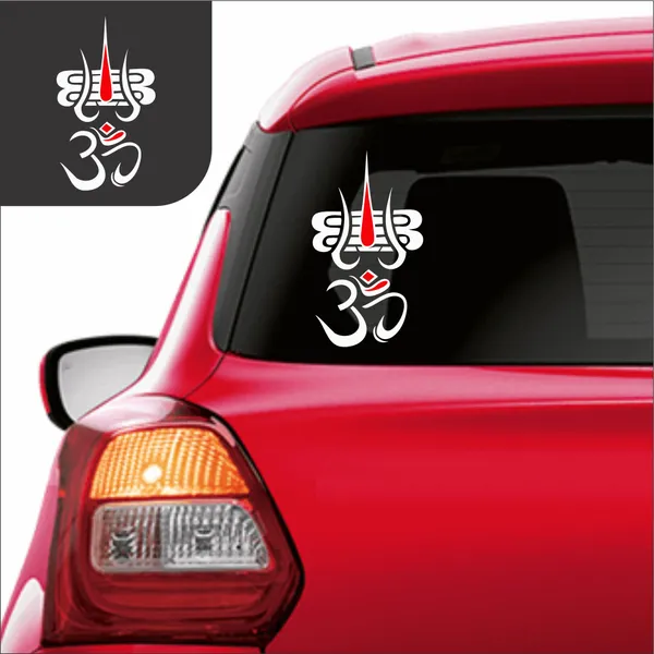 SAMANTA_WALA_Sticker_&_Decal_for_Car_(White,_Red)