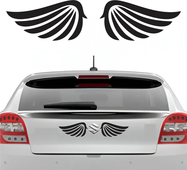 SAMANTA_WALA_8_cm_bird_wing_sticker_for_car_Self_Adhesive_Sticker_(Pack_of_1)