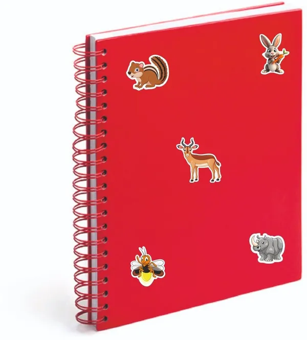 SAMANTA_WALA_1.5_inch_Cartoon_Animal_sticker_For_phone,_laptop,_notebook,_bottle,_etc._|_pack_of_100_Self_Adhesive_Sticker_(Pack_of_100)