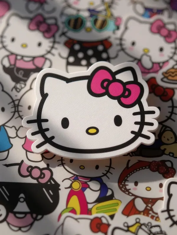 SAMANTA_WALA_1.5_inch_Kitte_Sticker_For_Phone,_laptop,_Notebook,_bottle,_etc_|_pack_of_50_Self_Adhesive_Sticker_(Pack_of_50)