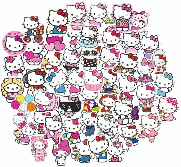 SAMANTA_WALA_1.5_inch_Kitte_Sticker_For_Phone,_laptop,_Notebook,_bottle,_etc_|_pack_of_50_Self_Adhesive_Sticker_(Pack_of_50)