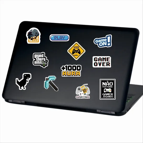 SAMANTA_WALA_1.5_inch_Gamer_Sticker_for_phone,_laptop,_bag,_Notebook,_etc._|_pack_of_50_Self_Adhesive_Sticker_(Pack_of_50)