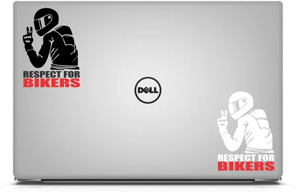 SAMANTA_WALA_9_cm_Respect_for_biker_Sticker,_For_bike,_Laptop,_Door,etc._Pack_Of_2_Self_Adhesive_Sticker_(Pack_of_2)