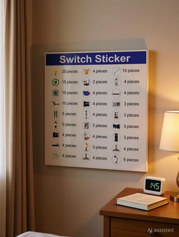 SAMANTA_WALA_0.5_inch_Switch_Sticker_For_Switch_board_|_pack_Of_148_Self_Adhesive_Sticker_(Pack_of_148)