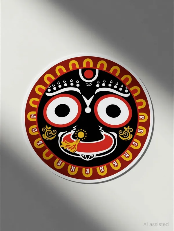 SAMANTA_WALA_3_inch_Jagannath_Sticker_For_Laptop,_Phone,_Notebook,_etc._Self_Adhesive_Sticker_(Pack_of_20)