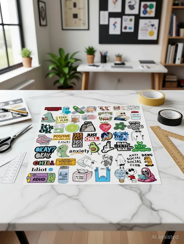 SAMANTA_WALA_1.5_inch_New_Aesthetic_Sticker_For_phone,_laptop,_Bag,_etc._Pack_of_50_Self_Adhesive_Sticker_(Pack_of_50)