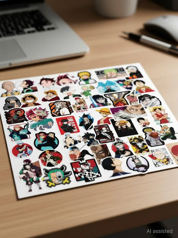 SAMANTA_WALA_1.5_inch_Multi_Anime_Sticker_For_Phone,_Laptop,_Notebook,_etc._Pack_of_50_Self_Adhesive_Sticker_(Pack_of_50)