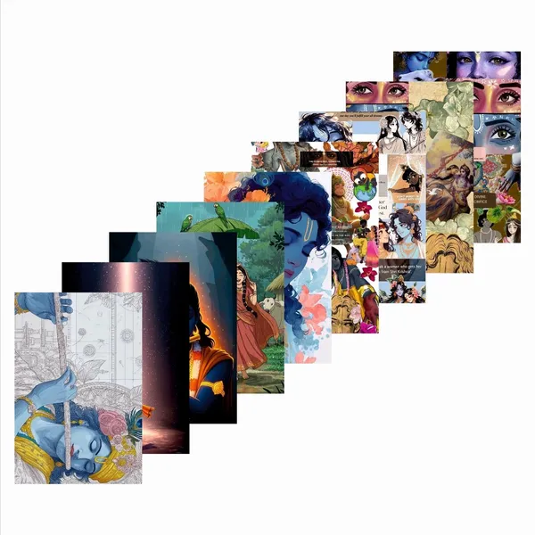 SAMANTA_WALA_6_inch_Lord_Krishna_Poster_Sticker_For_Wall_Pack_Of_9_Self_Adhesive_Sticker_(Pack_of_9)