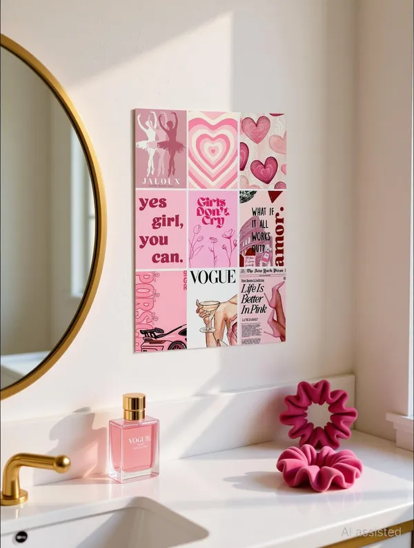 SAMANTA_WALA_6_inch_Vogue_Girl_Poster_sticker_for_wall_pack_of_9_Self_Adhesive_Sticker_(Pack_of_9)