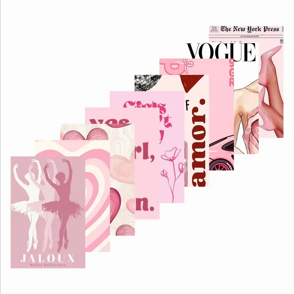 SAMANTA_WALA_6_inch_Vogue_Girl_Poster_sticker_for_wall_pack_of_9_Self_Adhesive_Sticker_(Pack_of_9)