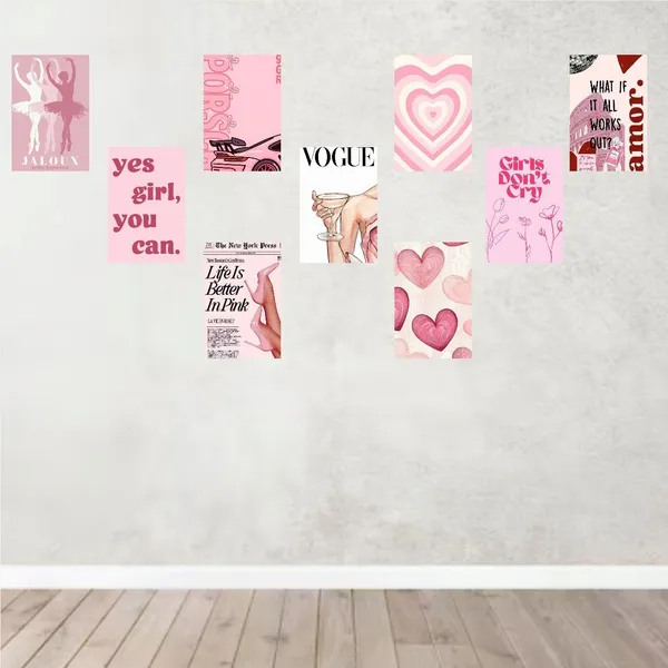 SAMANTA_WALA_6_inch_Vogue_Girl_Poster_sticker_for_wall_pack_of_9_Self_Adhesive_Sticker_(Pack_of_9)