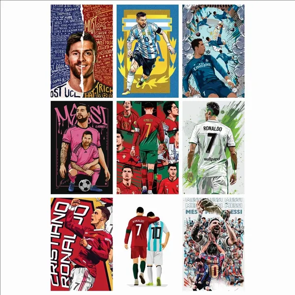 SAMANTA_WALA_4_inch_footballer_poster_for_wall,_door,_etc_Self_Adhesive_Sticker_(Pack_of_9)