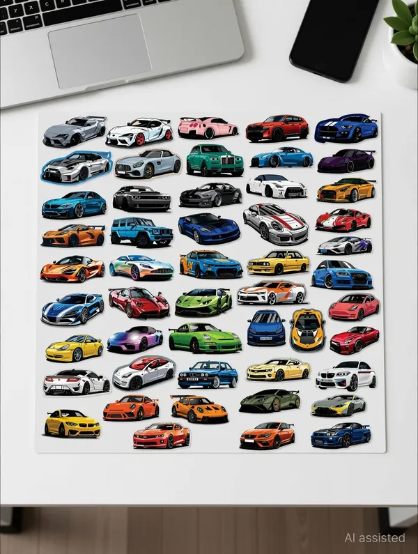 SAMANTA_WALA_1.5_inch_Car_sticker_for_phone,_laptop,_bag,_etc._pack_of_50_Self_Adhesive_Sticker_(Pack_of_50)