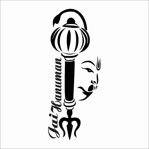 SAMANTA_WALA_20_cm_jai_hanuman_car_sticker_in_black_color_Self_Adhesive_Sticker_(Pack_of_1)