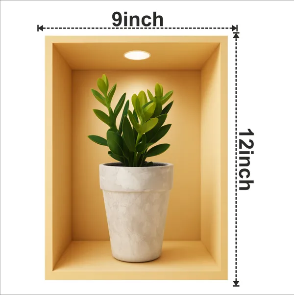 SAMANTA_WALA_12_inch_WHITE_POT_3RD_POSTER_FOR_WALL_Self_Adhesive_Sticker_(Pack_of_4)