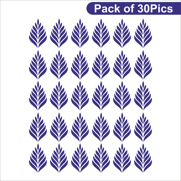 SAMANTA_WALA_17_cm_NEW_LEAF_DESIGN_IN_BLUE_FOR_WALL_PACK_Of_30_Self_Adhesive_Sticker_(Pack_of_30)