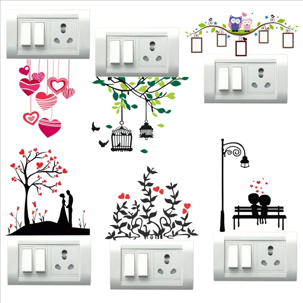 SAMANTA_WALA_6_inch_MIX_WITH_LEAF_STICKER_FOR_WALL_AND_SWITCH_BOARD_PACK_OF_06_Self_Adhesive_Sticker_(Pack_of_6)
