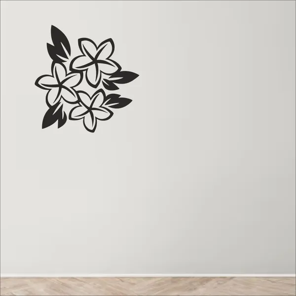 SAMANTA_WALA_18_cm_THREE_FLOWER_STICKER_FOR_WALL,_DOOR_&_TABLE_IN_BLACK_Self_Adhesive_Sticker_(Pack_of_1)