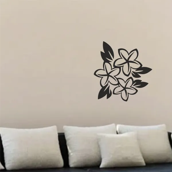 SAMANTA_WALA_18_cm_THREE_FLOWER_STICKER_FOR_WALL,_DOOR_&_TABLE_IN_BLACK_Self_Adhesive_Sticker_(Pack_of_1)