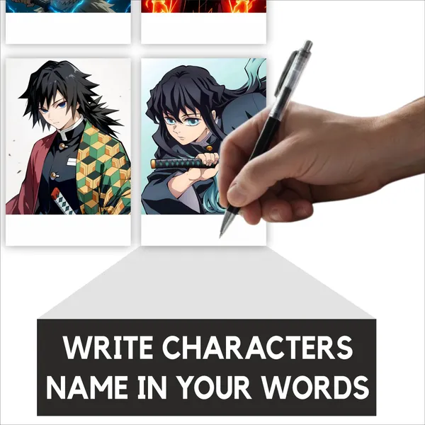 SAMANTA_WALA_4_inch_WROTE_DEMON_SLAYERS_STICKER_FOR_WALL,_DOOR,_TABLE,_ETC._PACK_OF_09_Self_Adhesive_Sticker_(Pack_of_9)