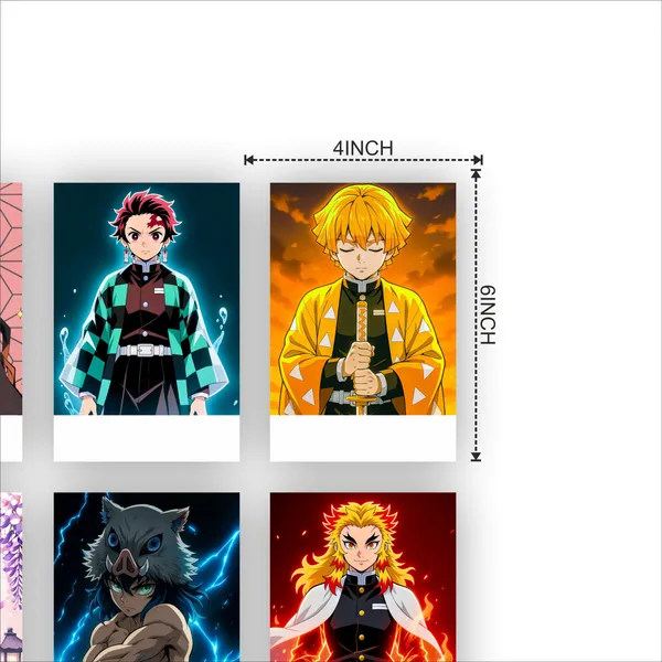 SAMANTA_WALA_4_inch_WROTE_DEMON_SLAYERS_STICKER_FOR_WALL,_DOOR,_TABLE,_ETC._PACK_OF_09_Self_Adhesive_Sticker_(Pack_of_9)