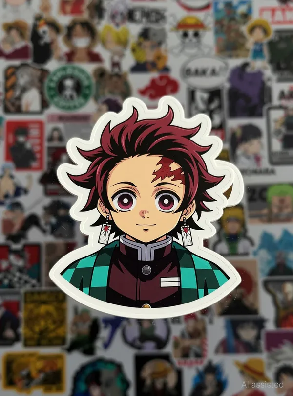 SAMANTA_WALA_2_inch_Duo_mix_anime_sticker_pack_of_100_For_Phone,_laptop,_Notebook,_etc._Self_Adhesive_Sticker_(Pack_of_100)