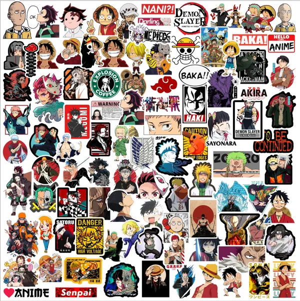 SAMANTA_WALA_2_inch_Duo_mix_anime_sticker_pack_of_100_For_Phone,_laptop,_Notebook,_etc._Self_Adhesive_Sticker_(Pack_of_100)