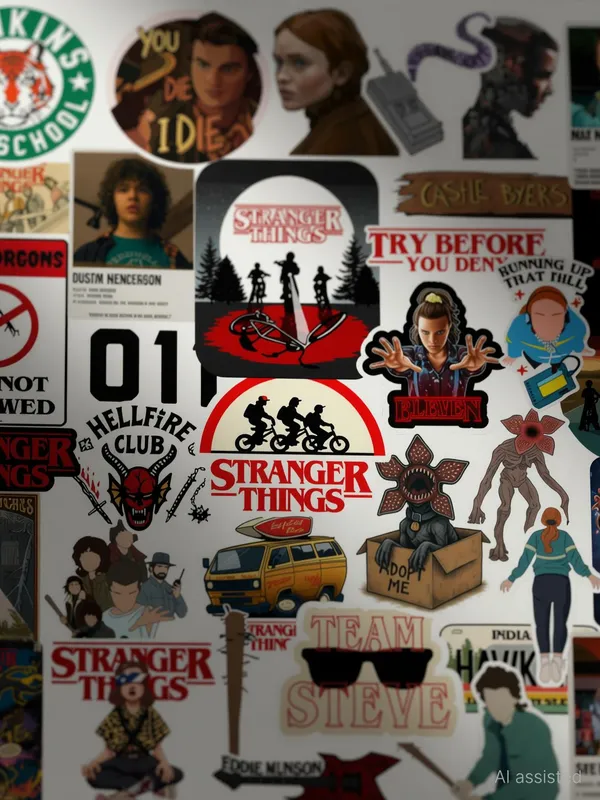 SAMANTA_WALA_3_inch_STRANGER_THINGS_STICKER_FOR_PHONE,_LAPTOP_AND_WALL,_ETC.PACK_OF_34_Self_Adhesive_Sticker_(Pack_of_34)