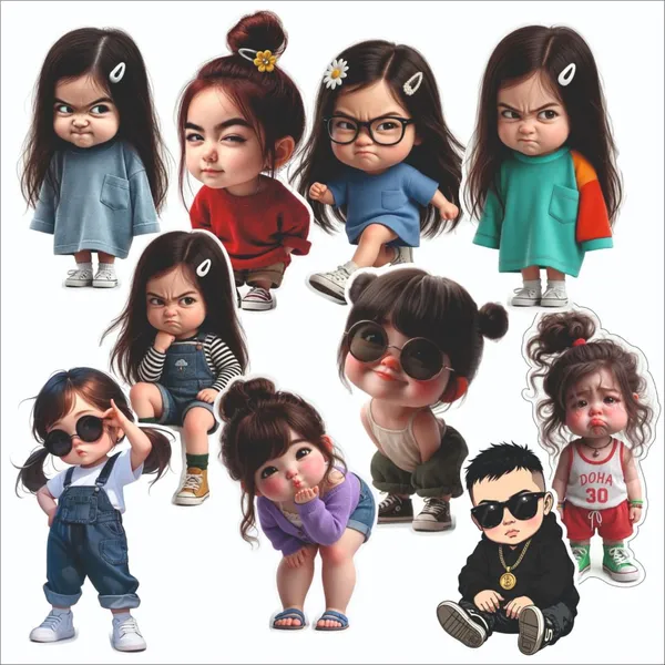 SAMANTA_WALA_1.5_inch_Girl_STICKER_For_Phone,_Laptop,_Guiter,_Notebook,_etc._Self_Adhesive_Sticker_(Pack_of_1)