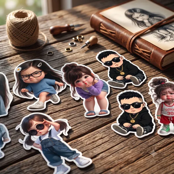 SAMANTA_WALA_1.5_inch_Girl_STICKER_For_Phone,_Laptop,_Guiter,_Notebook,_etc._Self_Adhesive_Sticker_(Pack_of_1)