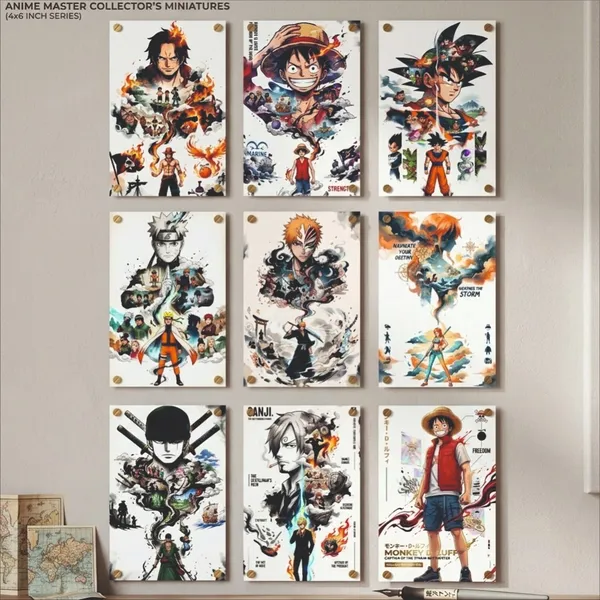 SAMANTA_WALA_6_inch_White_theme_poster_of_anime_for_Self_Adhesive_Sticker_(Pack_of_9)