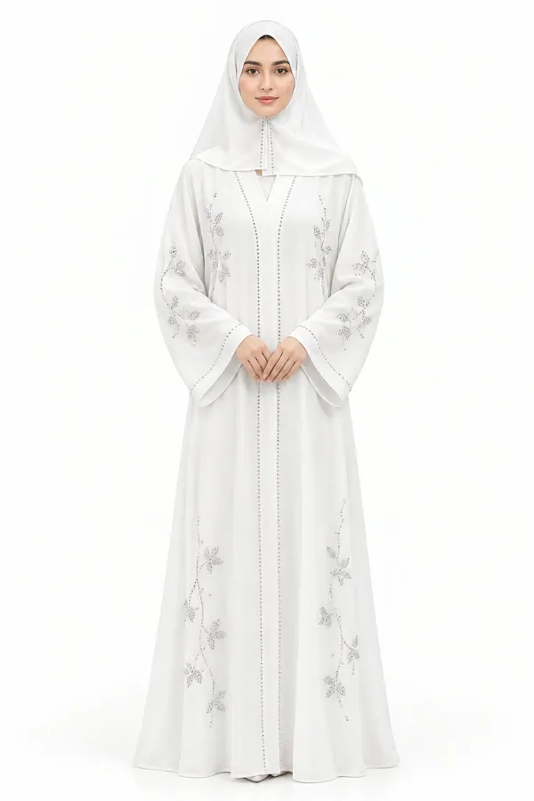 White_Tik_Tok_Floral_Embroidered_Abaya_For_Women
