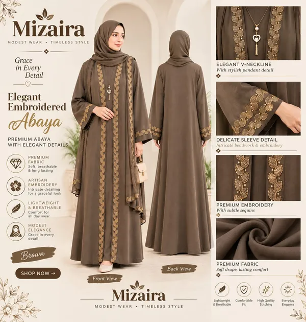 Brown_Nida_Relaxed_Golden_Embroidered_Abaya_For_Women