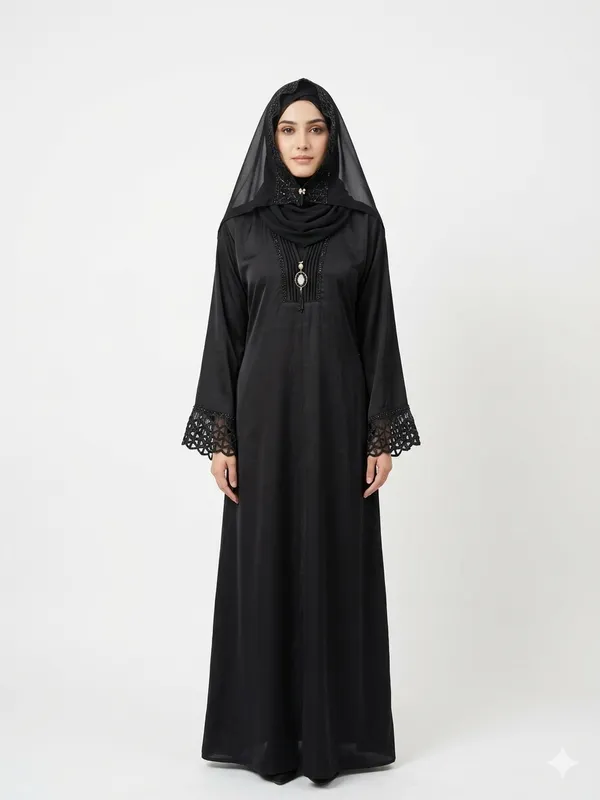 Black_Tik_Tok_Hand_Work_Embroidered_Abaya_For_Women