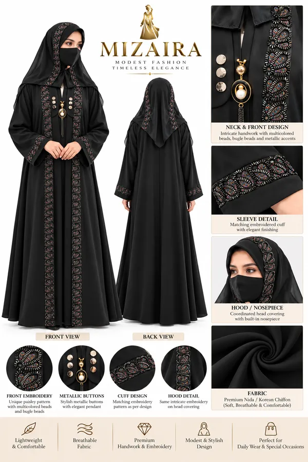 Black_Nida_Flowing_Embroidered_Abaya_For_Women
