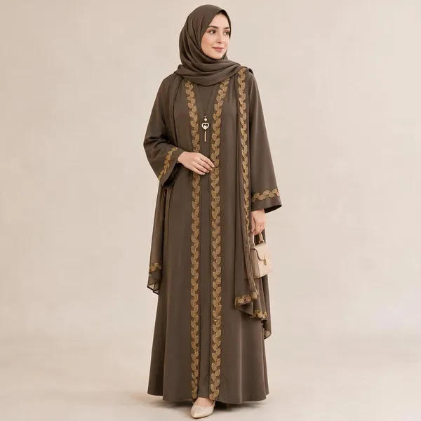 Brown_Nida_Relaxed_Golden_Embroidered_Abaya_For_Women