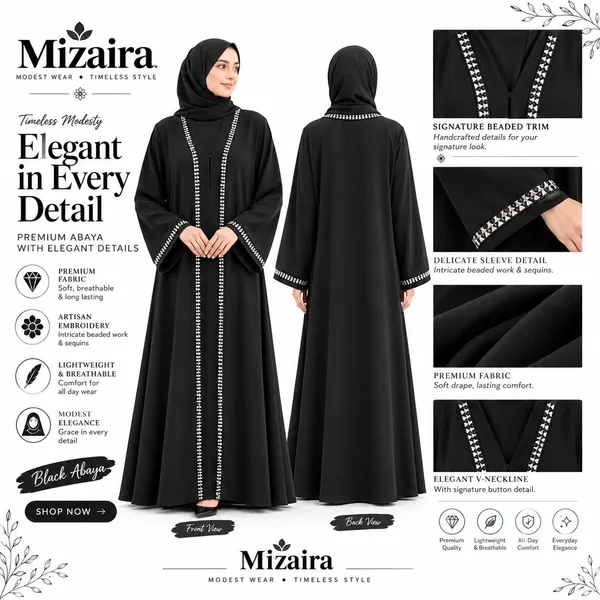Black_Nida_Flowing_Beaded_Embellished_Abaya_For_Women