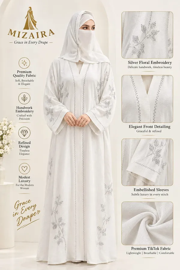 White_Tik_Tok_Floral_Embroidered_Abaya_For_Women